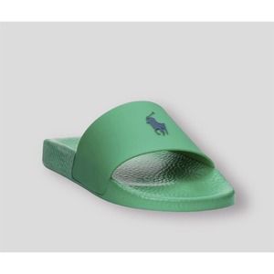 New Mens Polo Ralph Lauren Signature Pony Slide Sandal Color Green Size …